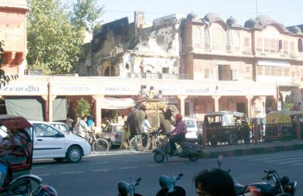 U Jaipuru se i dan danas mogu vidjeti slonovi kako se probijaju kroz neprestanu gradsku prometnu gužvu