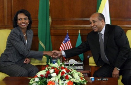 Condoleezza Rice i libijski ministar vanjskih poslova Abdel Rahman Shalgham