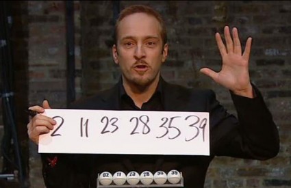 Derren Brown predviđa brojeve lota Derren Brown predviđa brojeve lota