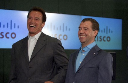 Medvedev i Schwarzenegger u Moskvi