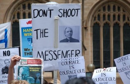 Prosvjed potpore Wikileaksu