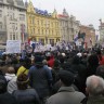 Prosvjed branitelja na Trgu bana Jelačića zavšen - deseci privedenih