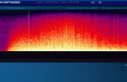 Spektrogram potresa u Japanu