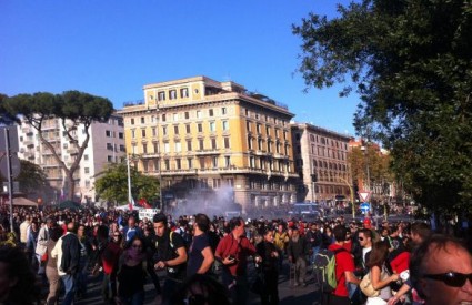 Rim je poprište bitke prosvjednika i policije