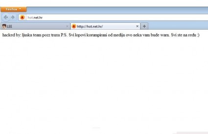 Stranica net.hr nakon hakerskog napada