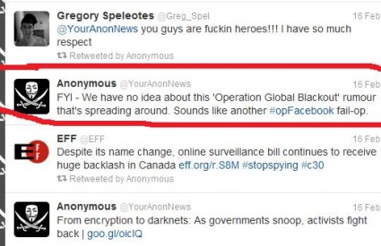 Demanti Anonymousa na službenom Twitteru