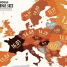 Karta Europe po duljini penisa