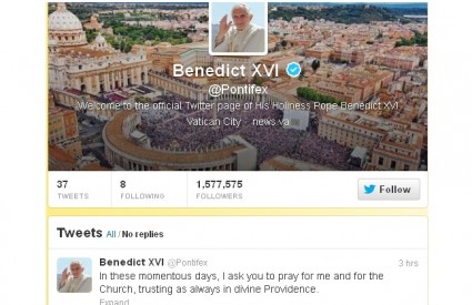 Zadnji papin tweet