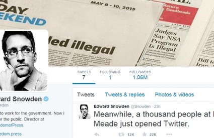 Snowden ruši rekorde na Twitteru