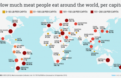 Koliko se mesa jede u svijetu?