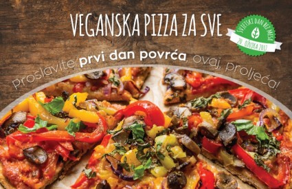 Veganska pizza za prvi dan proljeća Veganska pizza za prvi dan proljeća