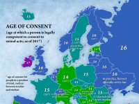 Dobna granica za svojevoljno stupanje u seksualni odnos u Europi