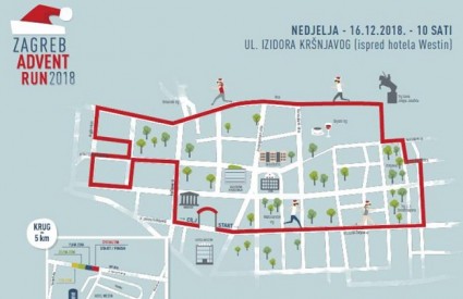 Posebna regulacija prometa za Zagreb Advent Run