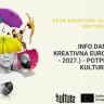 Info dan :: Kreativna Europa (2021. – 2027.) - potprogram Kultura